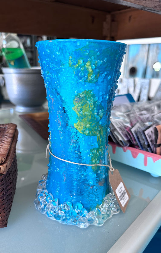 Coastal Vase with Crystals